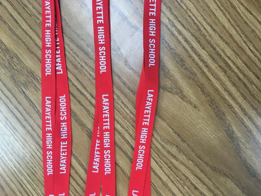 Student ID Badges  with lanyard shown