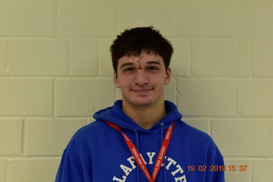 Braydon Giannone placed 2nd in the 152 pound weight class during  the 2019 Kentucky Wrestling Championship.