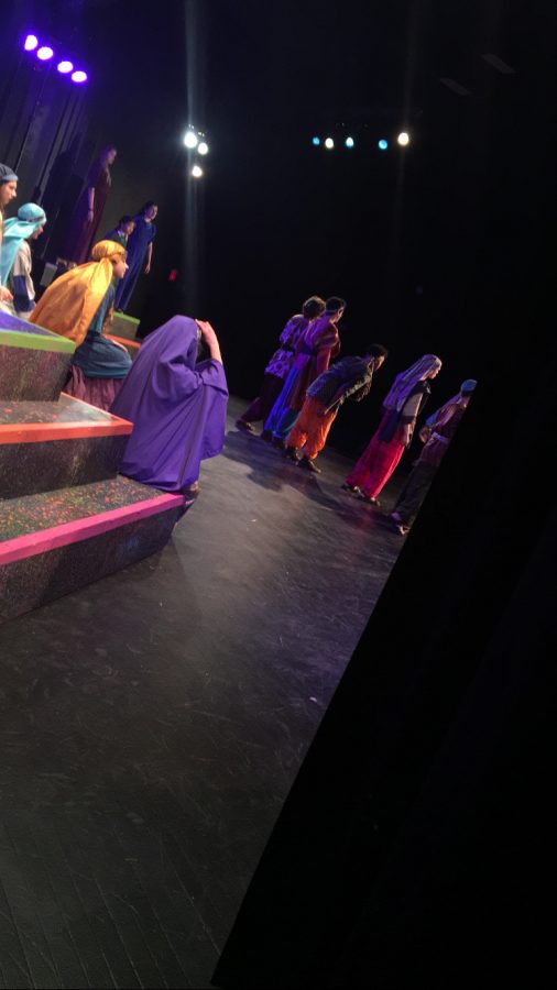 The cast of Joseph and the Amazing Technicolor Dreamcoat performing, Jacob and Sons/Josephs Dreams. People pictured: Luke Dailey, Brendan Naish, Nate Krohmer, Kieshaun Butts, Brady Ernst, Alyssa Mercurio, Bella Mancuso, Rose McClanahan, Izzy Mullins, Vivien Kurtz, Kori Silence and Mallory Crouch.