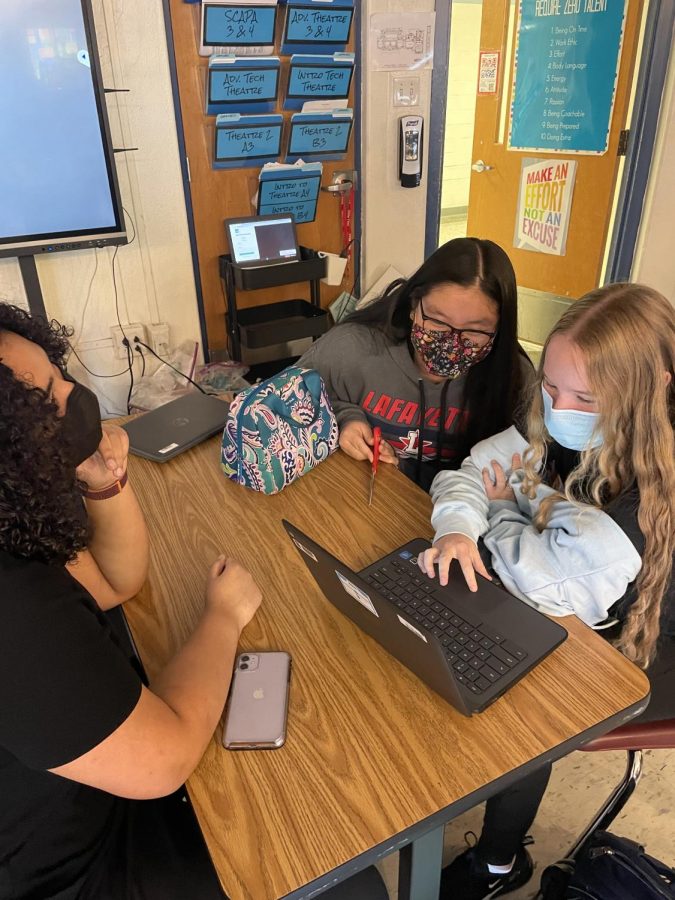 Lafayette students doing in-person learning during the 2021-2022 school year.