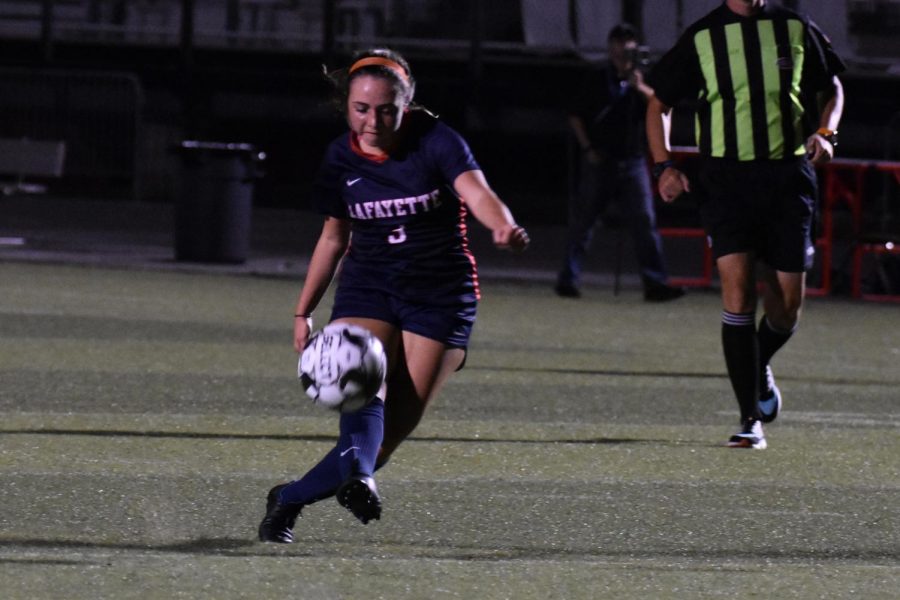 Sophomore Ally Robertson scores to tie the Generals with Henry Clay 2-2 in the 11th region soccer tournament.