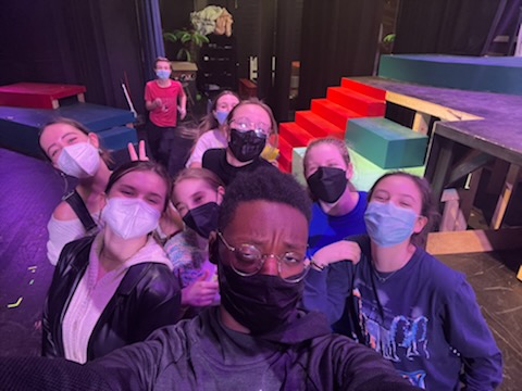 Before The Hobbit begins at LCT, performers Kennedy Fuqua, Millie Matthews, Abigale Stokes, Malik Mulder, Madeline Logston, Cerise Archer, Lauren Clay Sampson, Brady Ernst, and Jenna Moseley have fun preparing for Lafayette's rendition of Grease.