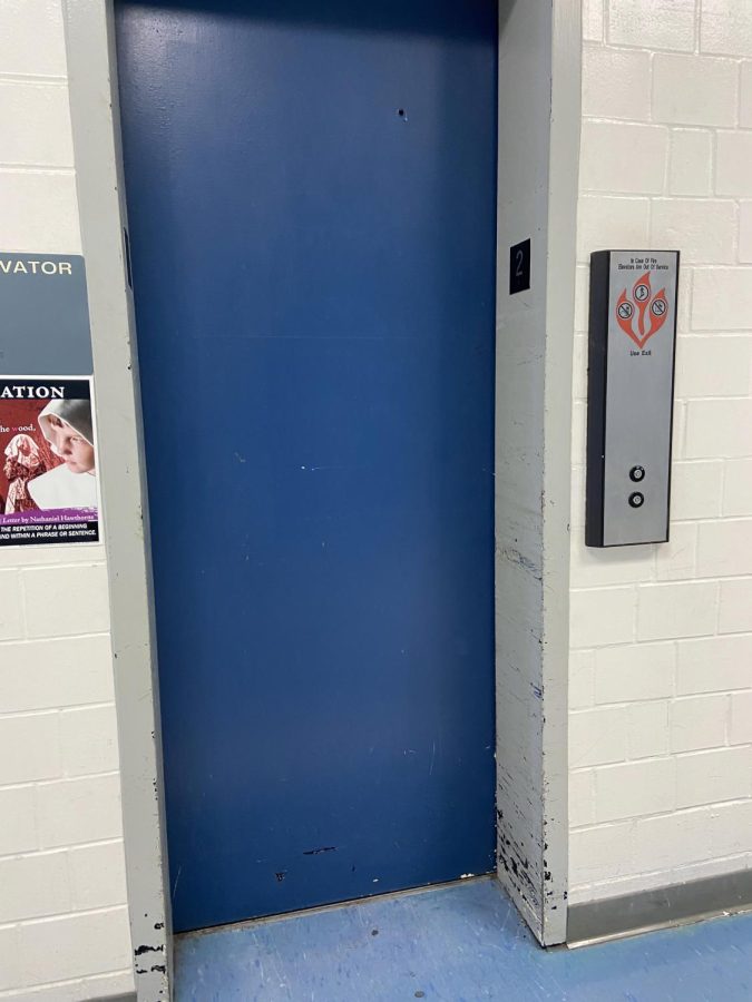 The elevator at Lafayette High School 10/19