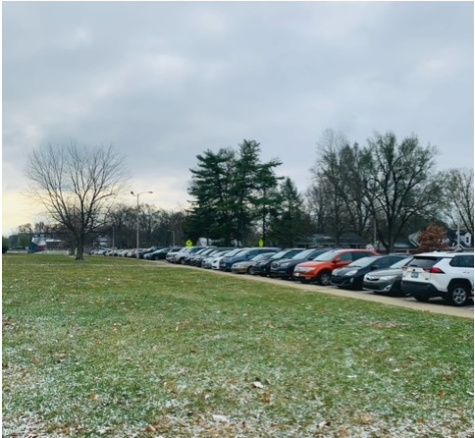 Lexington, KY. The front parking lot at Lafayette High School, where most faculty and staff park.