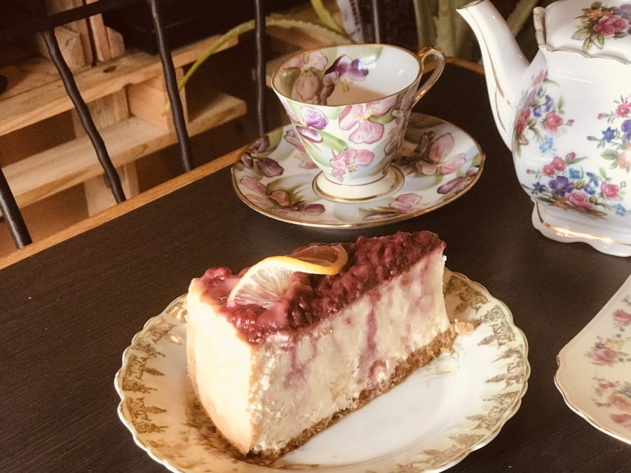 One slice
 
- Lemon raspberry cheesecake