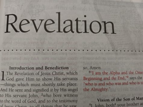 The intro and Chapter heading of the Book of Revelation.