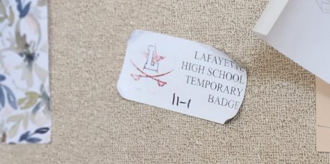 Lexington, KY- One security implementation at Lafayette, temporary ID badges,  was found on a class bulletin board and not on a student.