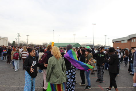 Lafayette students gathered outside of school on February 24th to protest multiple anti-LGBTQ+ bills that are being proposed by Kentucky lawmakers.