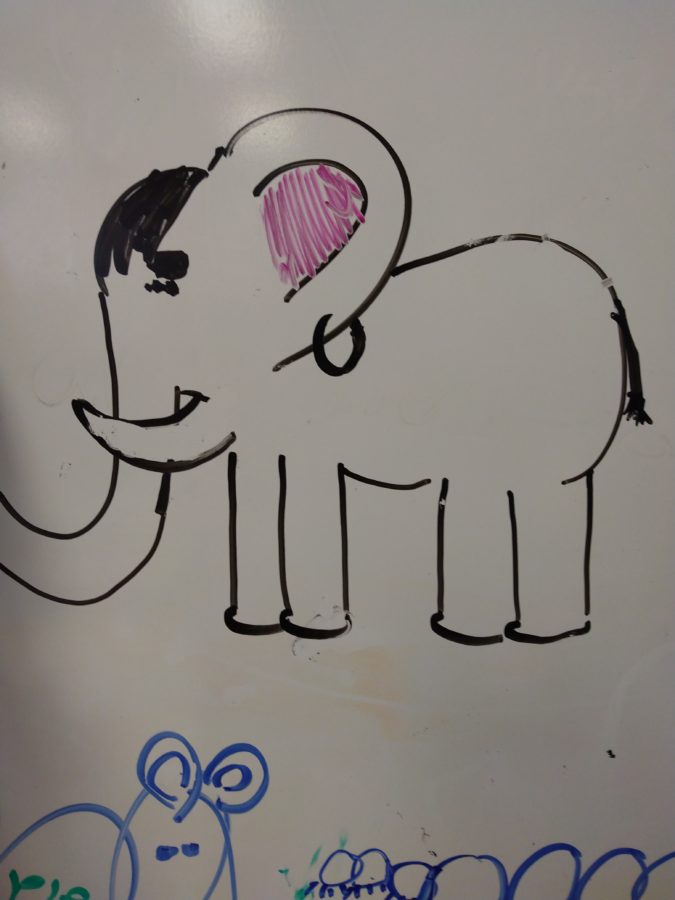 Lexington%2C+KY.+A+students+drawing+of+a+decorated+elephant+was+drawn+in+marker+on+a+school+whiteboard.+Lexington%2C+Ky.