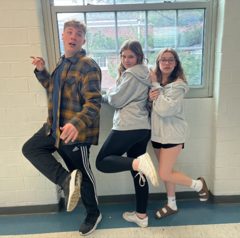 LEXINGTON, KY. Logan Gwynn, Isabella Dieztel, and Aylssa Lucas showing off their outfits at Lafayette High School.