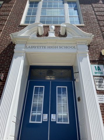 Lexington, KY. Picture of the front doors at Lafayette High School