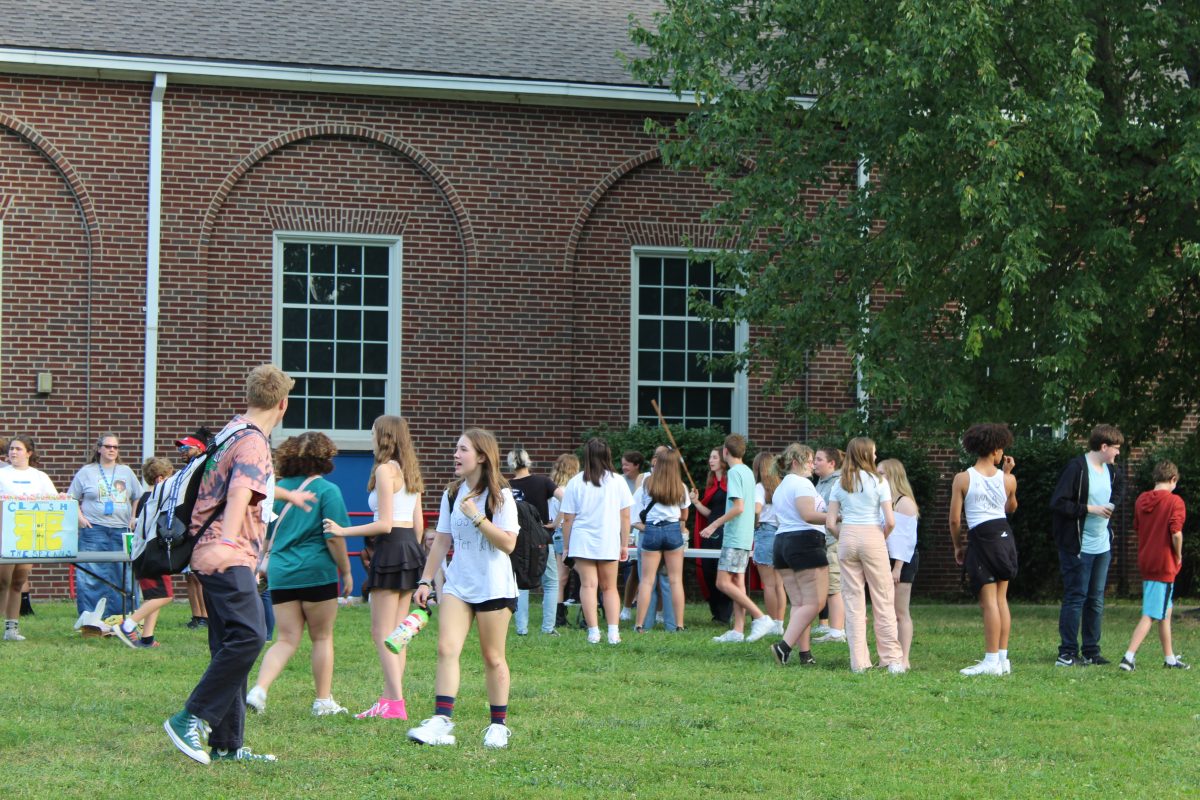 A group of Thespians socializing at the Clash of the Thespians which took place on September 1st.