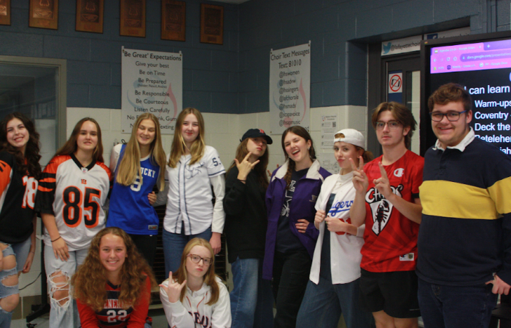 Students in Lafayette Chorale dressing up for spirit week. Photo taken October 16th.