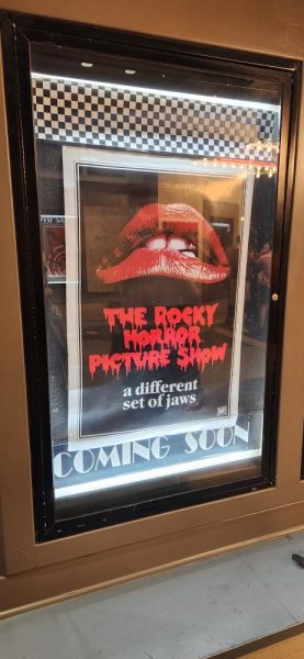 The poster for The Rocky Horror Picture Show outside of the Kentucky Theater, shortly after a screening of Rocky Horror on September 23.