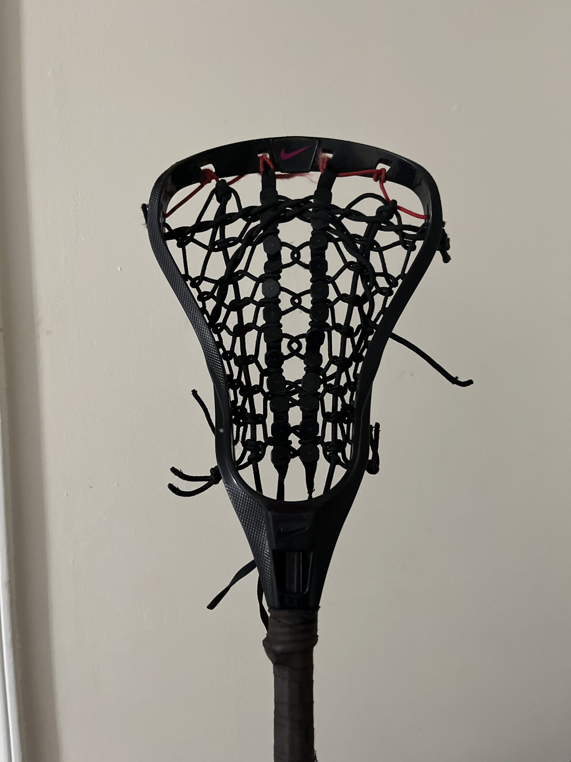 Girls black Nike lacrosse which is used every day in the lacrosse game. Photo taken on October 12th.