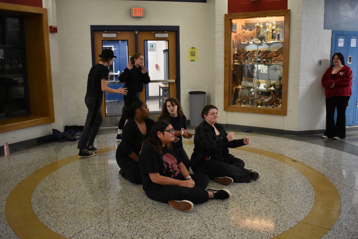 A group of theater students presenting their performance about love on December 13th, 2023 at Lafayette High School.