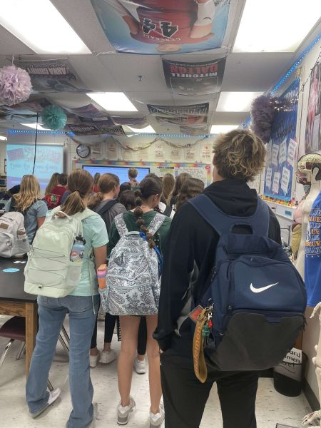 Lafayette students gather at the Student Council meeting on September 9, 2024, at 7:45 a.m. to listen to the Homecoming committee meeting.