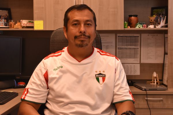 Mr. Miranda at his desk in the front office. Taken on October 2024.