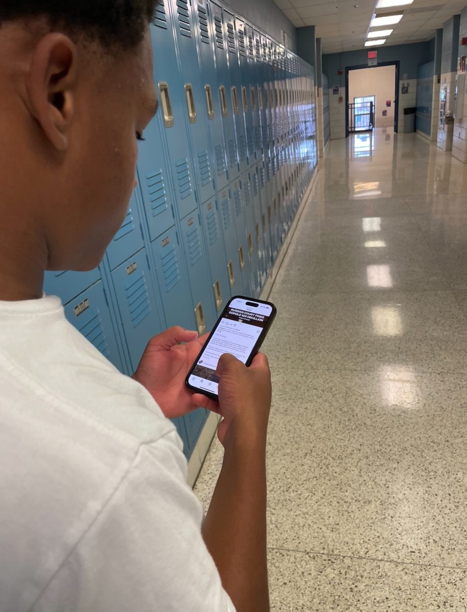 Freshman EJ Beatty scrolling on Complex, an Instagram news page, on October 30, 2024 at 3:05 P.M.