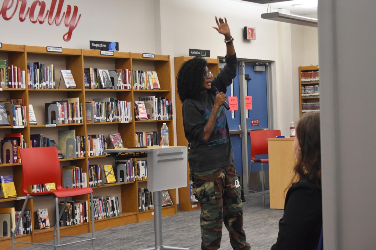 Nic Stone discussing her new book "Dear Manny" This photo was taken 11/01.