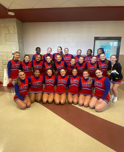 Lafayette High School cheerleaders on Day 2 about to go and perform their Game Day Routine. Taken on December 14th at 10:06 a.m.