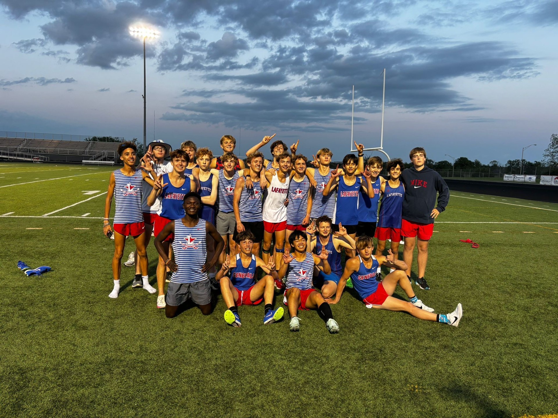 Boys distance team after the 2024 City Championship Meet. Photo taken on 5/9/24.