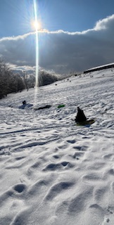 This picture was taken on January 8th at the hill of the Veterans Park Elementary school as  kids were enjoying the unexpected snow day.