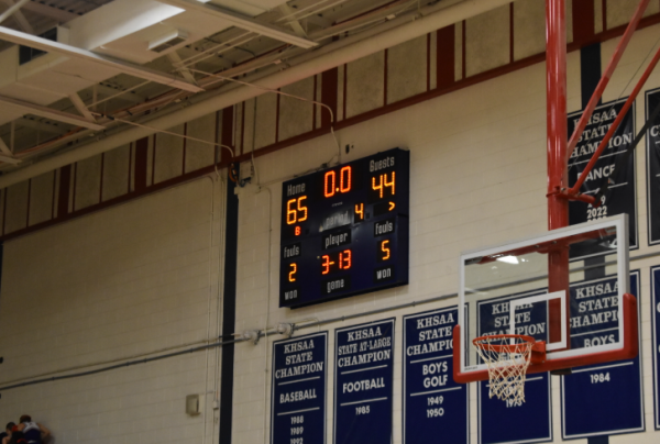 The final score of the game, Lady Generals beat Scott County by 21 points. Taken on Friday, Feb. 14th, 2025.