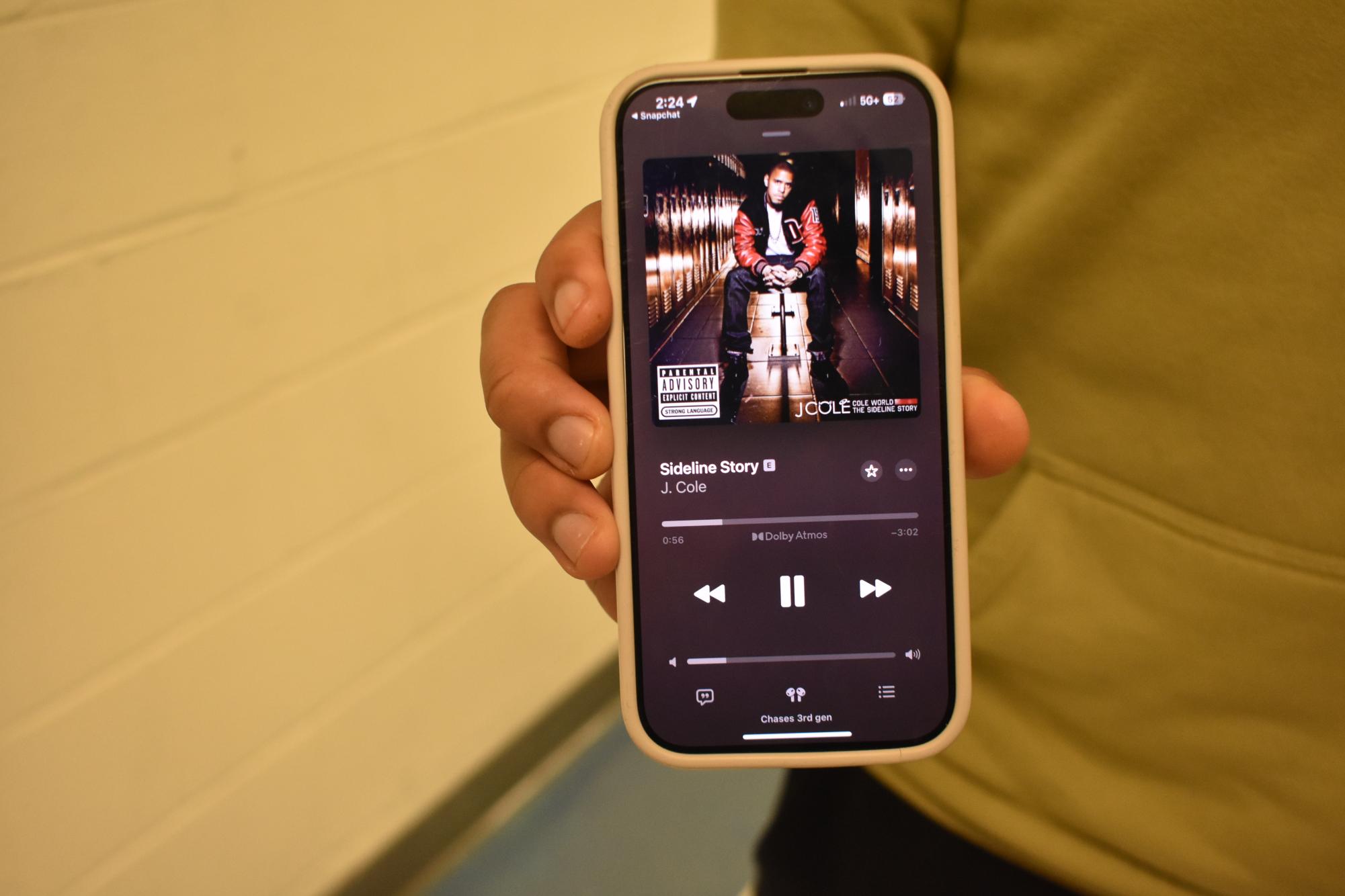 This Lafayette listener is listening to "Sideline Story" by the infamous J. Cole. This song is about J. Cole's upcoming fame, the people he met, and the encounters he had along the way.