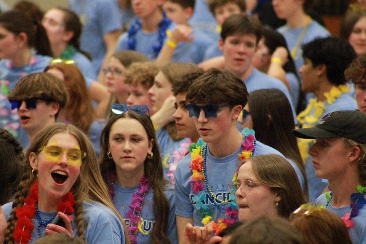 Lafayette students dancing at DanceBlue in the Lafayette gym. Taken on February 22, 2025