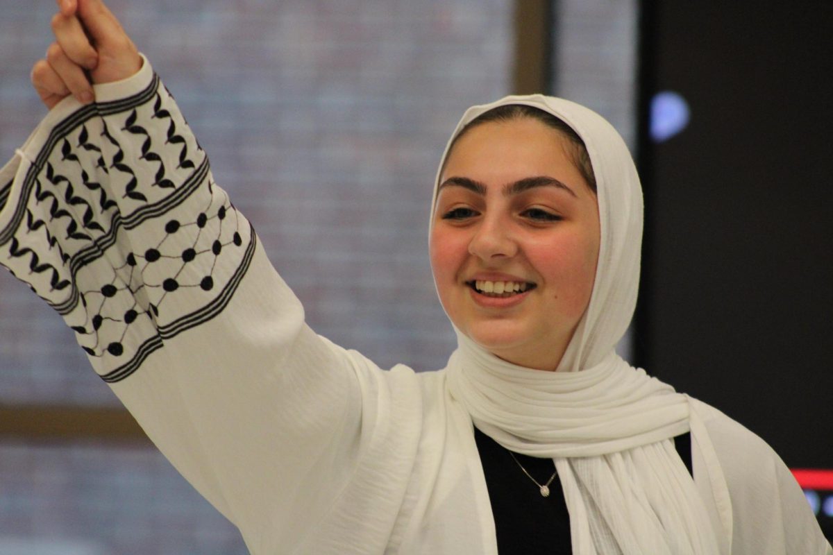 Student dances during dance perfomfance during the multicultural fair at Lafayette High School on April 24, 2025