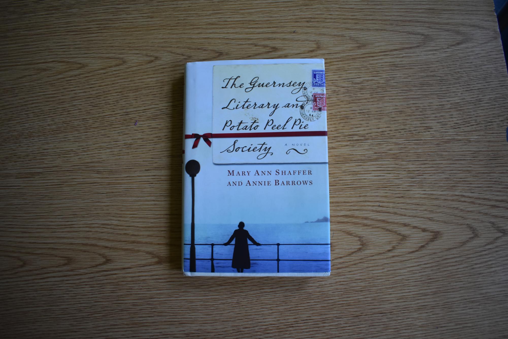 The book "The Guernsey Literary and Potato Peel Pie Society" by Mary Ann Shaffer and Annie Barrows in Ms. Thrash's room on May 9, 2025. When turned into a movie in 2018, the film grossed $23.1 million worldwide. The movie has 3.4 stars on Letterboxd as of May 19, 2025.