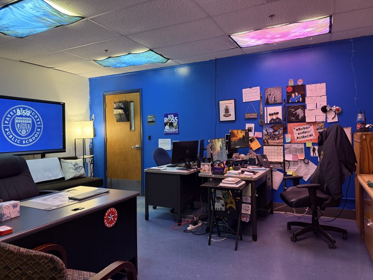 Picture taken Dec. 11, 2025 of Officer Jelinek and Officer Williams room in Lafayette's language hall.