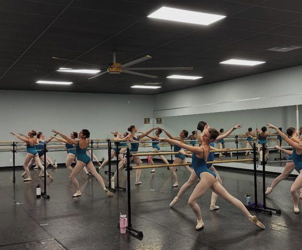 Pre-pro dancers warming up at Bluegrass Youth Ballet on  May 15, 2026.