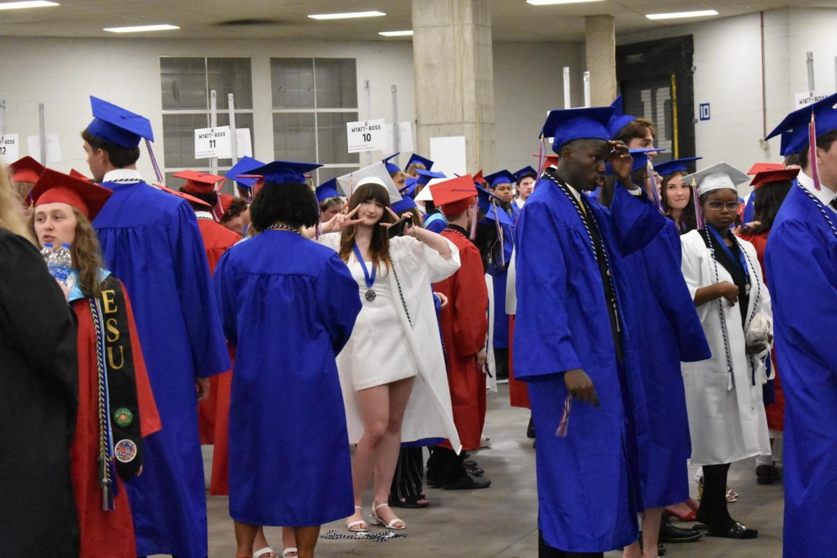 LEXINGTON, KY.  Students gather before Lafayette's graduation ceremonies at Rupp Arena on June 4, 2026.