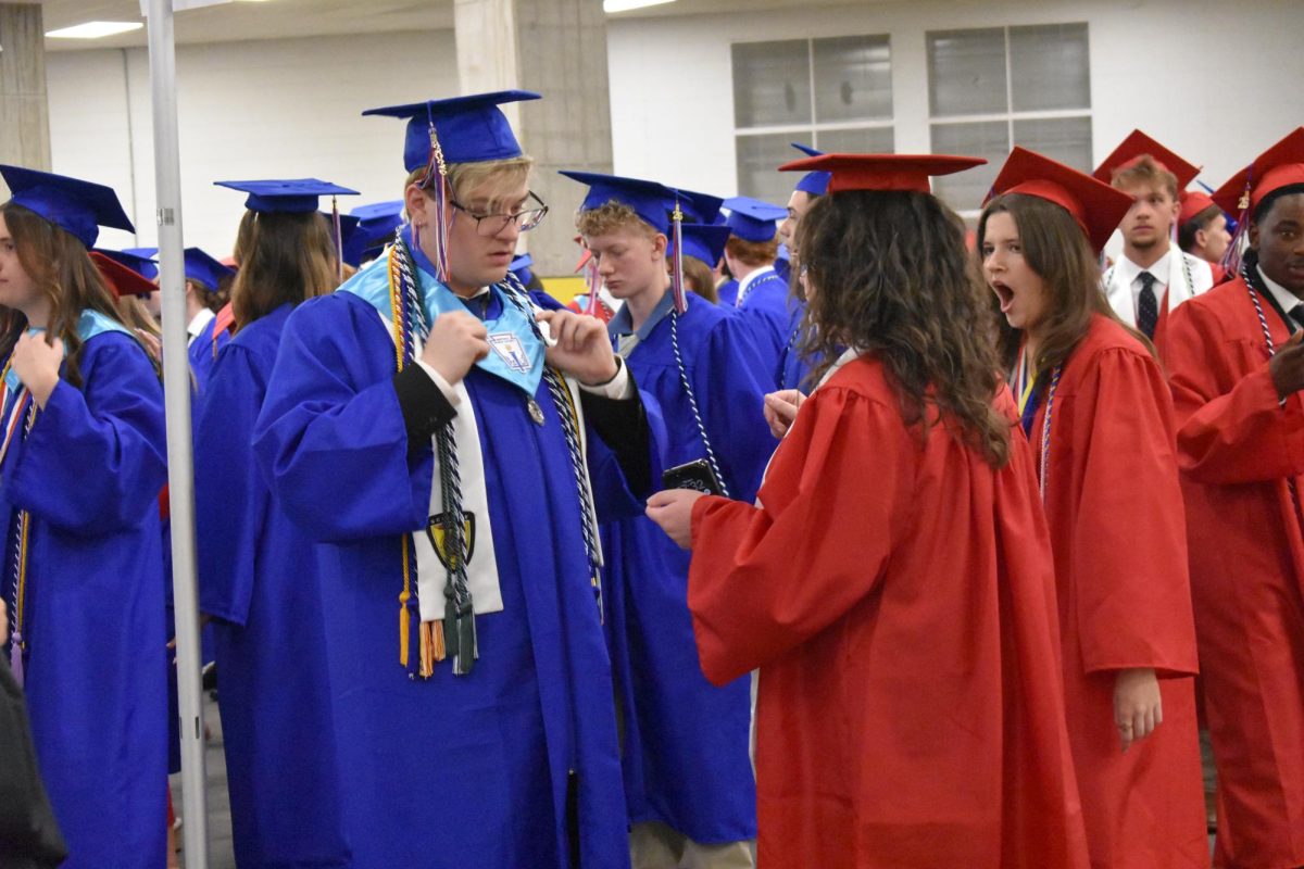LEXINGTON, KY.  Students gather before Lafayette's graduation ceremonies at Rupp Arena on June 4, 2026.