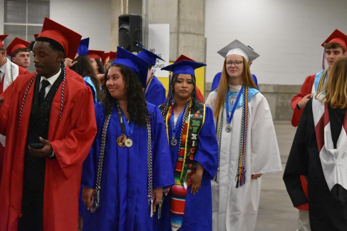 LEXINGTON, KY.  Students gather before Lafayette's graduation ceremonies at Rupp Arena on June 4, 2026.